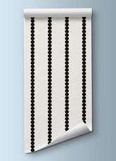 Papel de Parede Infantil - Listradinho Preto Ornamento